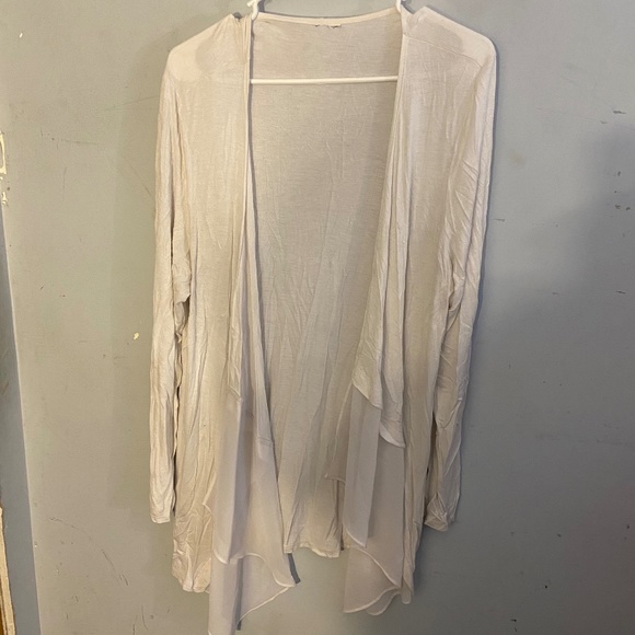 White Multi Texture Kimono - Picture 1 of 3